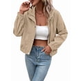 thumbnail image 1 of Chaqueta Ligera de para Mujer, de Larga, con Cremallera y Botones A Presión, para Otoño. Albaricoque M, 1 of 10