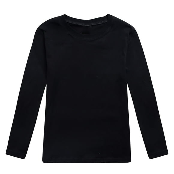 Girls Tops Toddler Boys Long Sleeve Shirts Girls Tees Girls Autumn Long Sleeve Long Sleevery Shirt First Birthday Shirt Solid Prints T Shirt Tech Shirt Blouse Quality Comfortable Casual