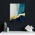 thumbnail image 5 of Nawypu  Abstract Canvas Wall Art for Bedroom Modern Phnom Mountain Peak Black Gray Blue Ocean Beach Print Pictures Artworks Living Room Bathroom 3 Pieces Framed Ready to Hang,, 5 of 5