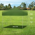 thumbnail image 2 of WildBreak Pop-up Canopy Tent, 10 x 10 feet, with 3 Sidewalls, Green, 2 of 7
