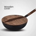 thumbnail image 3 of Sartén de hierro sartén antiadherente sin revestimiento wok 32cm sartén para el hogar wok ollas de regalo, 3 of 3