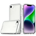 thumbnail image 2 of For Apple iPhone 16e Case, Clear Colored Shockproof Transparent Hard PC + Rubber TPU Hybrid Bumper Shell Slim Protective Phone Cover (Clear), 2 of 10