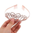thumbnail image 5 of 1 Juego de faja y corona de graduación para suministros de fiesta de posgrado, Tiara de diamantes de imitación brillante, faja de satén para celebración de graduación, 5 of 5