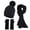 Black, variant on Winter Knit Beanie Hat Neck Warmer Scarf And Touch Screen Gloves Set 3 Pcs Fleece Lined Skull Cap For Men Women Pink