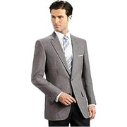 Mens Elegant Modern 2 Button Notch Lapel Blazer - Many Colors 50 Short, Grey