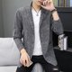 thumbnail image 1 of Suéter de punto de otoño para hombre, cárdigan de estilo casual de moda, suéter de hombre de longitud media, abrigo moderno, 1 of 5