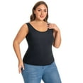 thumbnail image 5 of 1/2 Pack Women's Plus Size Tank Tops with Buit-in Bra, Women's Camisole Seamless Compression Tank Top Shapewear Body Shaper Base Layer Undershirt Underwear Tops, XL-4XL, 5 of 9