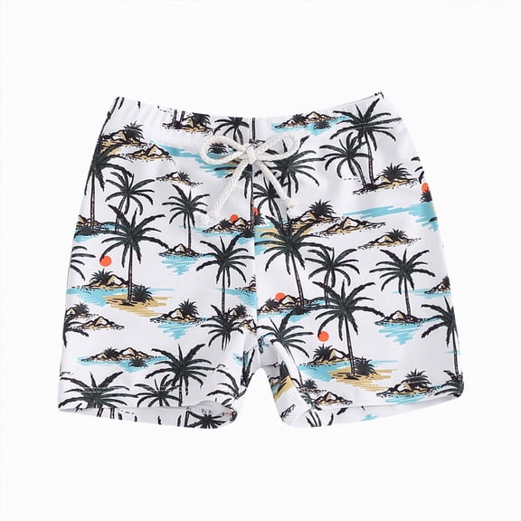 Gibobby Boy/Toddler Boy Swim Trunks for Boys with Liner Print Quick Dry 1T 2T 3T 4T 5T 6T Swim Shorts for Toddler Kids Beach(18-24 Months,Black)