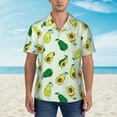 thumbnail image 4 of Fotbe Cartoon Fruit Hawaiian Shirt For Men Unisex Summer Beach Casual Short Sleeve Cotton Linen Button Down Shirts-X-Large, 4 of 9