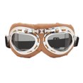 thumbnail image 1 of Gafas de motocicleta a prueba de polvo, antivaho, a prueba de arena, resistencia al impacto, gafas de montar vintage para montañismo, ciclismo, senderismo, marco amarillo con lente gris, 1 of 10