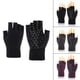 thumbnail image 4 of Guantes cálidos de medio dedo sin dedos de punto grueso térmico para clima frío para hombres y mujeres Negro, 4 of 8