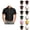 Black-1, variant on Mens Dress Shirts Summer Short Sleeve Button Down Lapel Collar 4 Way Stretch Color Block Business Casual Shirt