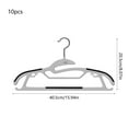 thumbnail image 3 of 10 Pack Non-Slip Plastic Hangers with Shoulder Guards | Space Saving Slim Design for Wet or Dry Clothes | Includes Small Hooks for Ties & Suspenders, 3 of 6