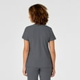 thumbnail image 2 of Wink W123 Women's Mock Wrap Scrub Top, Pewter, 2X Womens Plus, 2 of 6