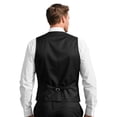 thumbnail image 2 of Yuyamidu Reindeer Men's V-Neck Business Vests with 3 Pockets Xmas Tree Formal Dress Vest for Suit Tuxedo Christmas Casual 4 Button Waistcoat Size 4XL, 2 of 7