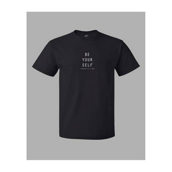 The PHLUID Project Gender Inclusive Be Yourself Crewneck Graphic T-Shirt Black L