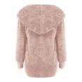 thumbnail image 7 of Women Jacket Winter Clearance,Women's Fleece Jacket Fuzzy Hooded Casual Coats Cardigan Sweaters with Pokets, 7 of 7