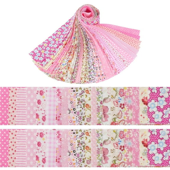 40 Pcs Jelly Roll Fabric Strips for Quilting Sewing-2.6 Inch Precut Cotton Floral Fabric Strips Bundles, Perfect Quilting Fabric for Sewing,DIY Sewing Supplies Pink