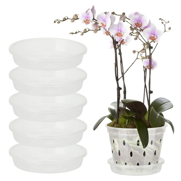 Maceta De Orquídeas De Plástico Transparente De 5 Pulgadas, Macetero De Orquídeas Transparente Con Agujeros Para Jardín Interior Y Exterior, Macetero Ligero