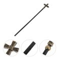 thumbnail image 2 of Accesorio de cosplay de mago: bastón de cruz del papa romano antiguo para sacerdotes, accesorio de disfraz de Halloween para adultos y niños para juegos de rol, 2 of 7