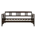 2 in 1 Twin Daybed, Wood Twin Size Daybed Frame with Headboard and