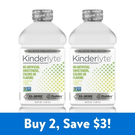 [$3 Savings] Buy 2 Kinderlyte Advanced Natural Electrolyte Coconut Lime, Save $3!