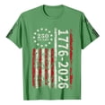 thumbnail image 4 of Dwelliawo Mens 250 Anniversary Usa Shirt American Flag Shirt 250th Patriotic 1776-2026 T Shirt Pullover 250 Anniversary Usa Plus Size T Shirts Light Green S, 4 of 5