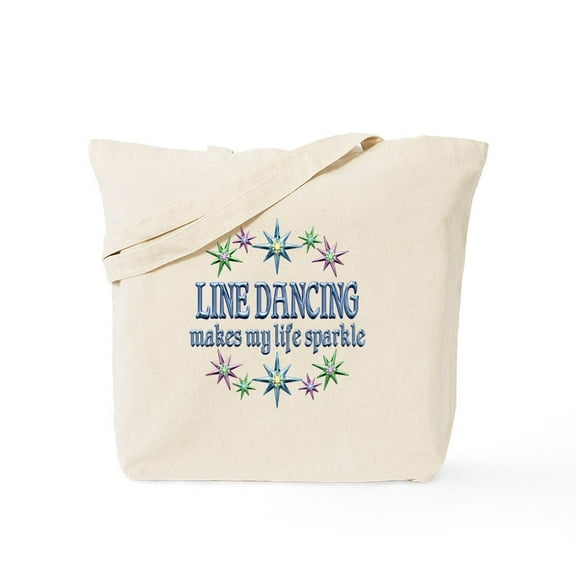 CafePress - Line Dancing Sparkles Tote Bag - Unisex Canvas Tote Bag, Beige, 1-Piece