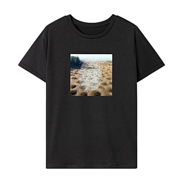 Camiseta para mujer, camiseta sencilla de verano con cuello redondo para mochilero, senderismo, mujer SG