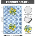 thumbnail image 6 of Blue Tiles Kitchen Towels Set of 2, Lemon Citrus Fruit Decorative Hand Towels for Bathroom, Mediterranean Decor Dish Towels for Kitchen, Blue and White Kitchen Bathroom Decor 18x26 Inches, 6 of 6