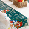 thumbnail image 5 of QUETO Nappe de Noël Rouge Anti-Taches - Taille : Rectangle 110x180 cm(A, 5 of 5