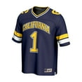 thumbnail image 2 of Unisex GameDay Greats #1 Navy Cal Bears Collegiate Football Fashion Jersey, 2 of 4