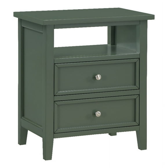 Comfort Pointe Walker Vintage Green Wood 2-drawer Nightstand