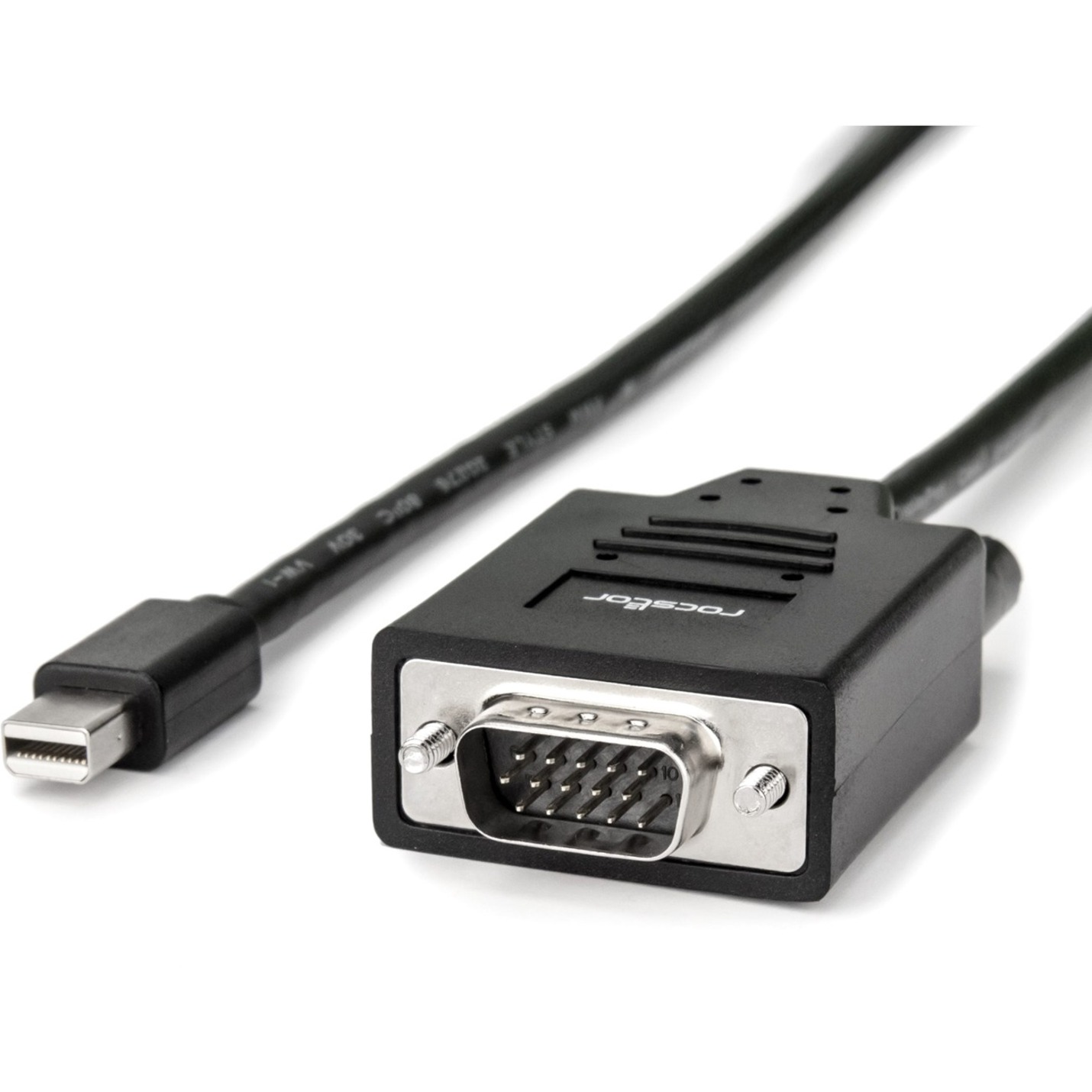 Rocstor Y10C163-B1 6Ft Mini Displayport To Vga M/M Hd-15 Male Cable Gold Plated