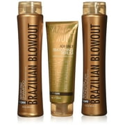 Brazilian Blowout Anti Frizz Wash & Rinse Duo 12 Ounce Plus Acai Daily Smoothing 8 Ounce