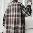 thumbnail image 4 of RongHuan Mens Big and Tall Plaid Shirts Lightweight Long Sleeve Button Down Flannel Shirt Casual Regular Fit Shirt Jacket, 4 of 5