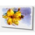 thumbnail image 2 of Yellow Lily Hand drawn Flower - Floral Canvas Art Print, 2 of 3