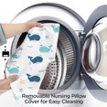 thumbnail image 6 of Bimocosy Nursing Pillow for Baby Boys Girls, Breastfeeding Pillows, Baby Support Pillow for Nursing, Bottle Feeding, Tummy Time with Machine Washable Cover & Breathable Filling (Whale), 6 of 6