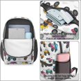 thumbnail image 4 of Monster Cartoon Truck White Pattern 17" School Backpacks for Teens,Waterproof Oxford Fabric,S-Shape Padded Straps for School,Travel,Hiking,Camping, 4 of 6