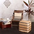thumbnail image 3 of REDEARTH Cube Pouf Ottoman -Poof Pouffe Accent Chair Cylindrical Seat Footrest for Living Room, Bedroom, Nursery, kidsroom, Patio, Gym; 65% Jute, 35% Cotton 16x16x16; Natural Black, 3 of 8