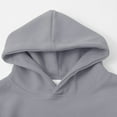 thumbnail image 6 of GiLiling Kids Cotton Hoodie, Toddler Fall Pullover Hooded Long Sleeve Plain Sweatshirt with Pocket for Boys and Girls (Grey, 13-14 Years), 6 of 9