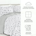 thumbnail image 5 of Noble Linens 2-Piece Light Gray Moonlight Stars Reversible Print Comforter Set, Twin/TwinXL, 5 of 10
