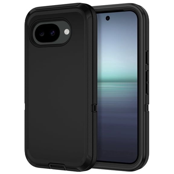 Petocase Phone Case for Google Pixel 10A,Shockproof Dust/Drop Proof 3-Layer Protection [Without Screen Protector] Rugged Heavy Duty Phone Cover,Black