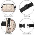 thumbnail image 5 of Beige Christmas Decoration Pattern Cute Fanny Packs for Women,Travel Waterproof Crossbody Fanny Bags Waist Purse for Women Anti Theft Adjustable Strap for Running Travel Cycling, 5 of 6