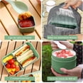 thumbnail image 4 of Fiambrera, 3 Piezas Lonchera con Toppers, Bento Lunch Box Práctica, Con Bolsa Térmica, Cubiertos, Recipiente para Avena, Adecuada para Oficina, Escuela, Exterior, Microondas y Lavavajillas, 4 of 4
