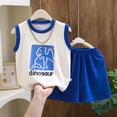 thumbnail image 2 of Toddler Boy T-shirts and Shorts 2 Pcs Cartoon Print Short Set Summer Clothes Outfit 6-12 Months 12-24 Months 2t 3t 4t 5t 6t 7t 8t 9t Children 4-5 Years, 2 of 4