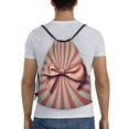 thumbnail image 2 of Kuqiui Retro Bow Print Drawstring Backpack Drawstring Bags,Draw String Back Bag Drawstring Bags for Sports,Gym,Travel,Swimming,Beach, 2 of 8