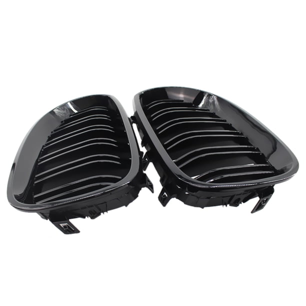 Parrillas Delanteras De Aletas Gemelas Sunnimix Negro Brillante Para E60 E61 M5 5 Series 03-10