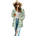 thumbnail image 2 of SCRAWLGOD Cacti Cardigan Jackets for Women Lightweight Sweatshirt Jacket Women Long Sleeve Ladies Cardigan Sweatshirts with No Hood Size 2XL Washable Women Fall Outfits, 2 of 7