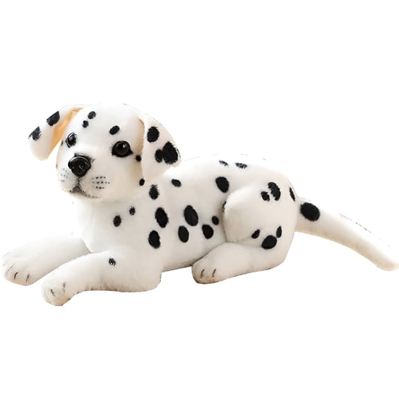 BESTSKY Lifelike Spotted Dalmatian Plush Dog, Soft Stuffed Puppy Animal for Kids, Cute Home Decor, Birthday Holiday Gift
